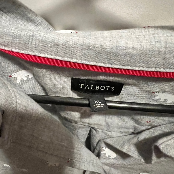 Talbots gray polar bear blouse, XL - Picture 2 of 3